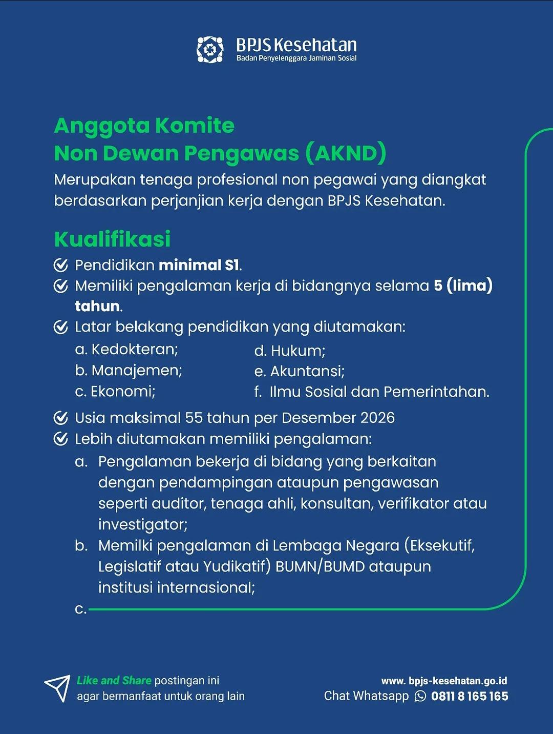 Informasi kualifikasi BPJS Kesehatan